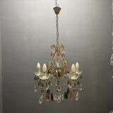 Crystal Beaded Italian Chandelier 1950/60’s