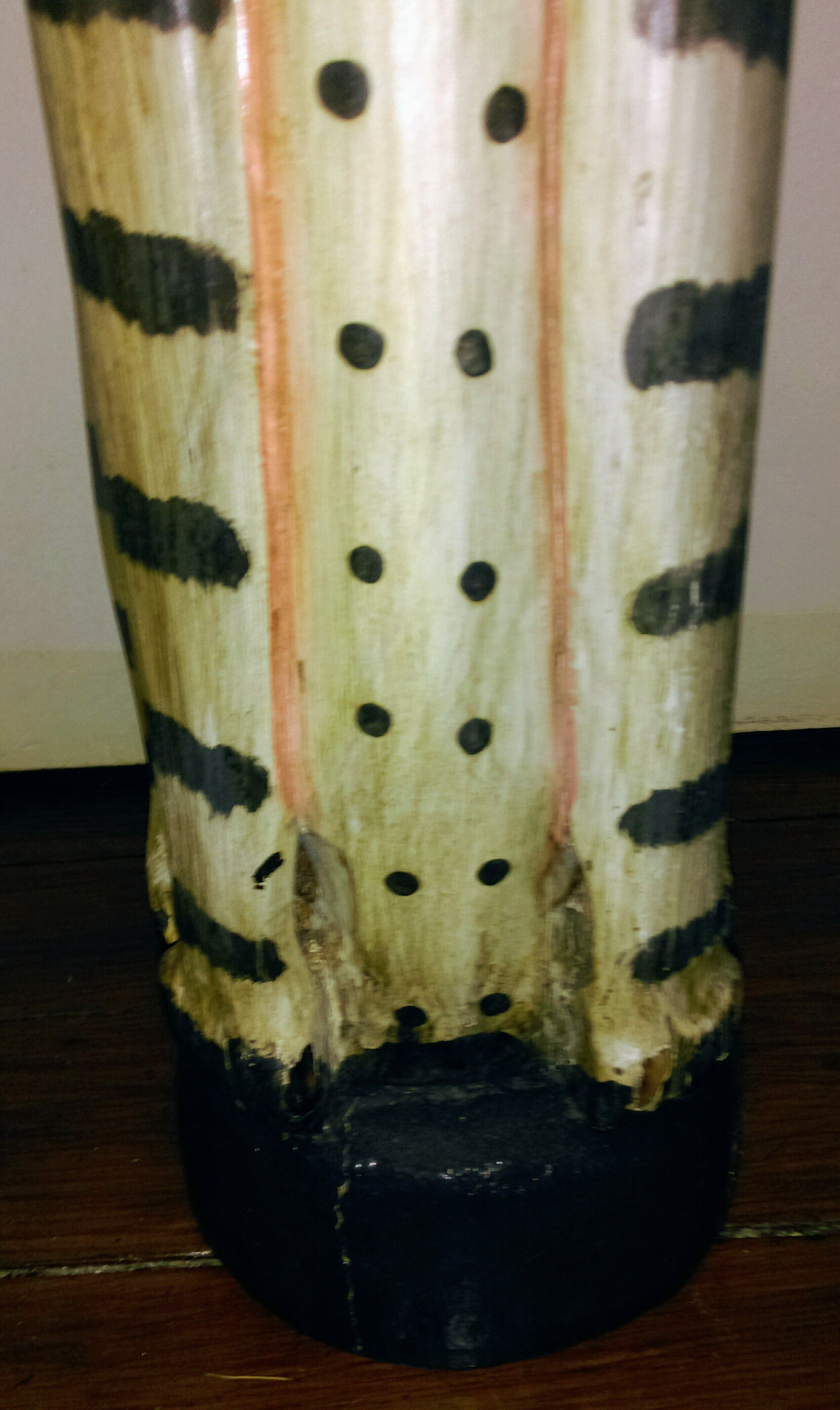 Sculture léopard bois type asiatique ancienne