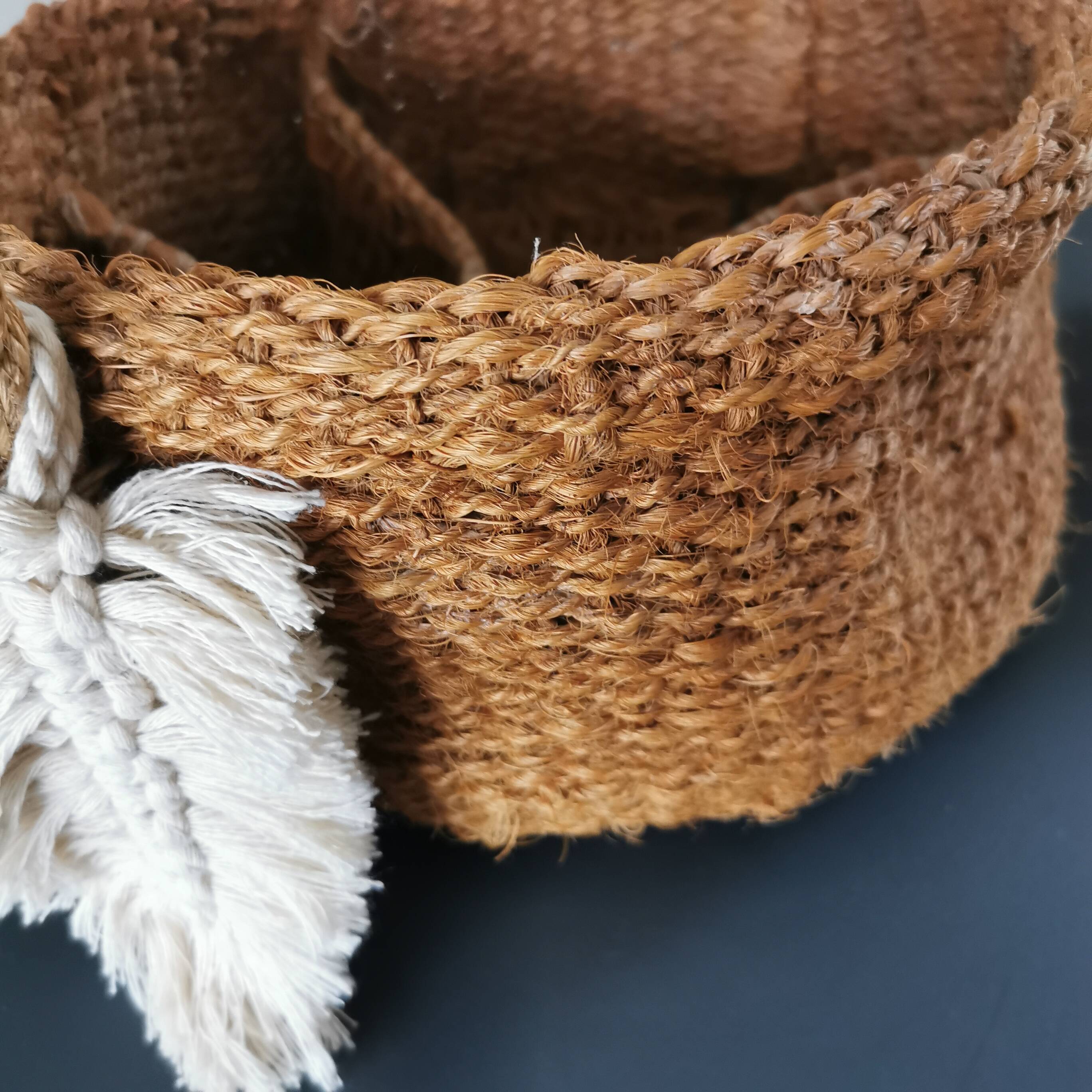 Coconut fiber basket