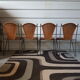 4 vintage canne chairs 1960