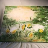 Oil on canvas by Hulst titled vintage spring