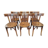 Suite de 6 chaises de Bistrot Baumann années 1930