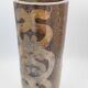 Vase tube en grès Jean Claude Monange