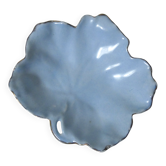 antique blue and gold leaf dish in Limoges porcelain