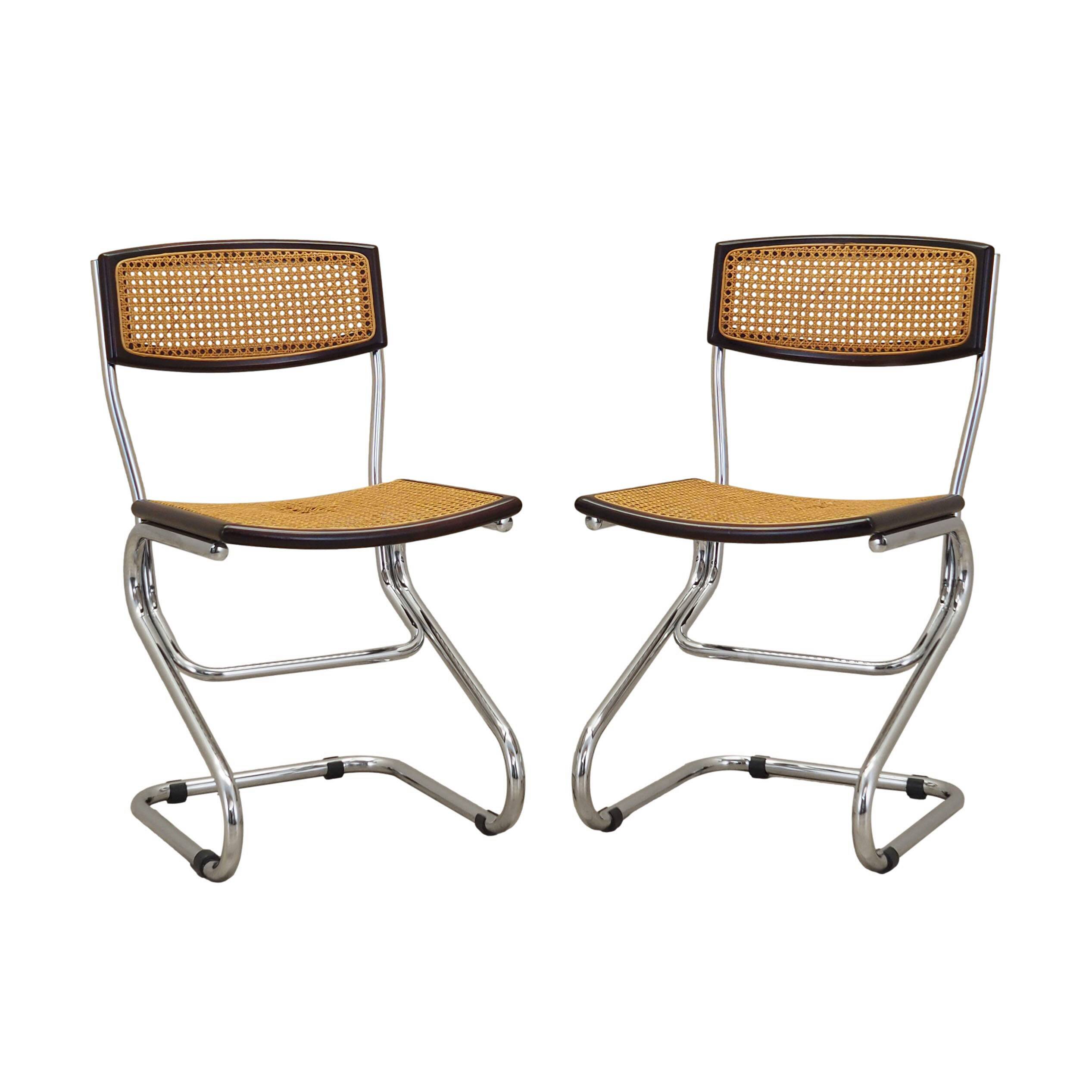 Set of two chairs, Bauhaus design, 1960s, production: Italy