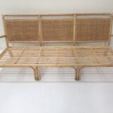 3-seater rattan and canning sofa
