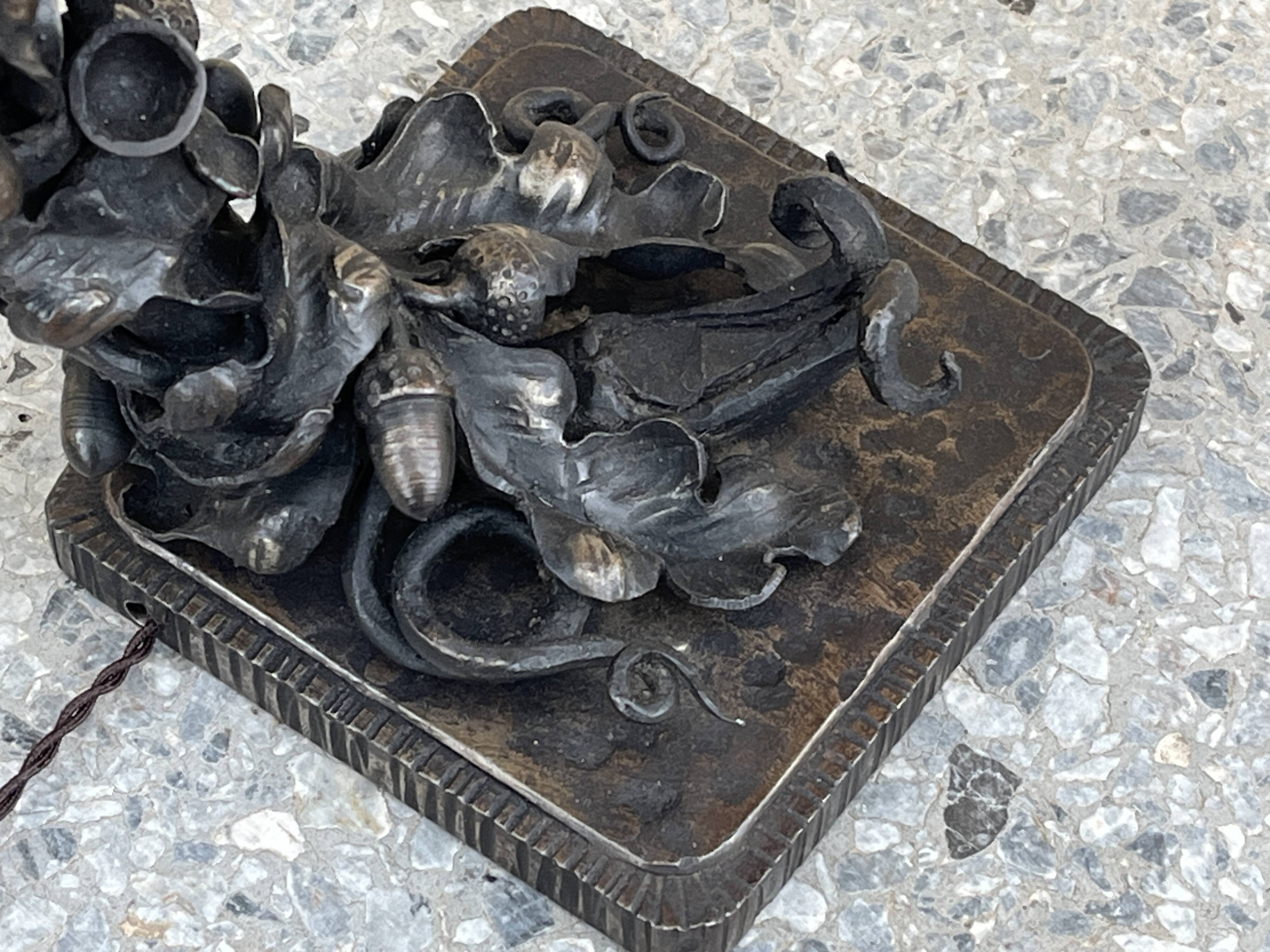 lampe fer forgé art déco 1930