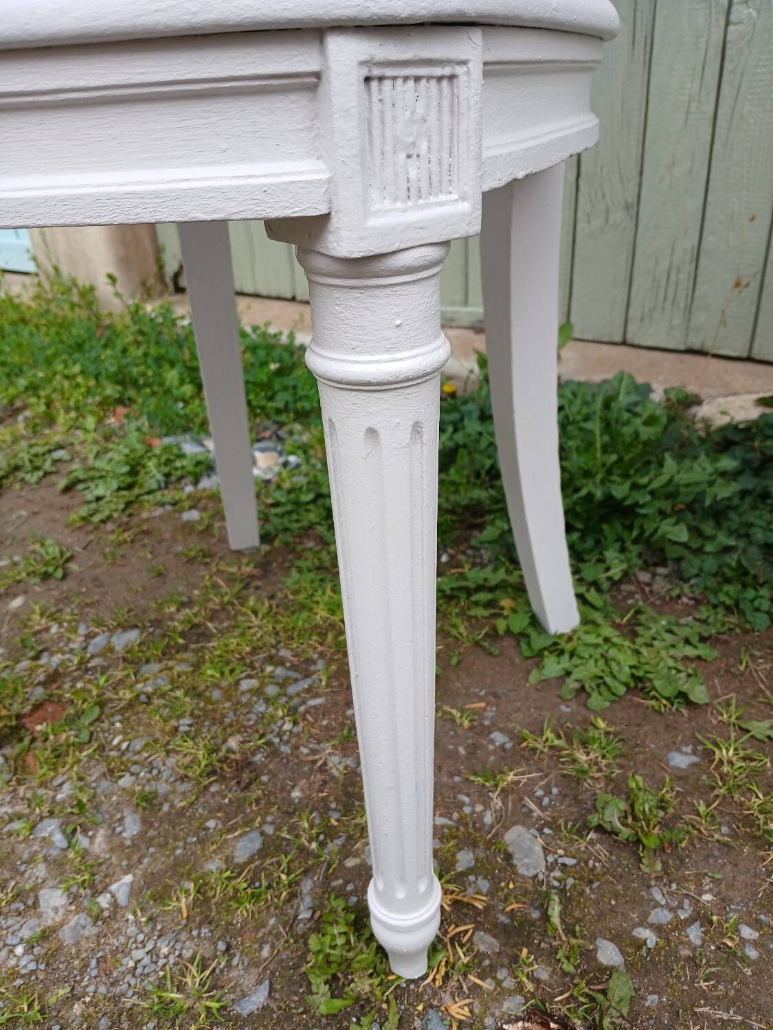 4 old wooden and cane chairs