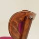 Vintage chair natural raspberry wool bentwood 1960