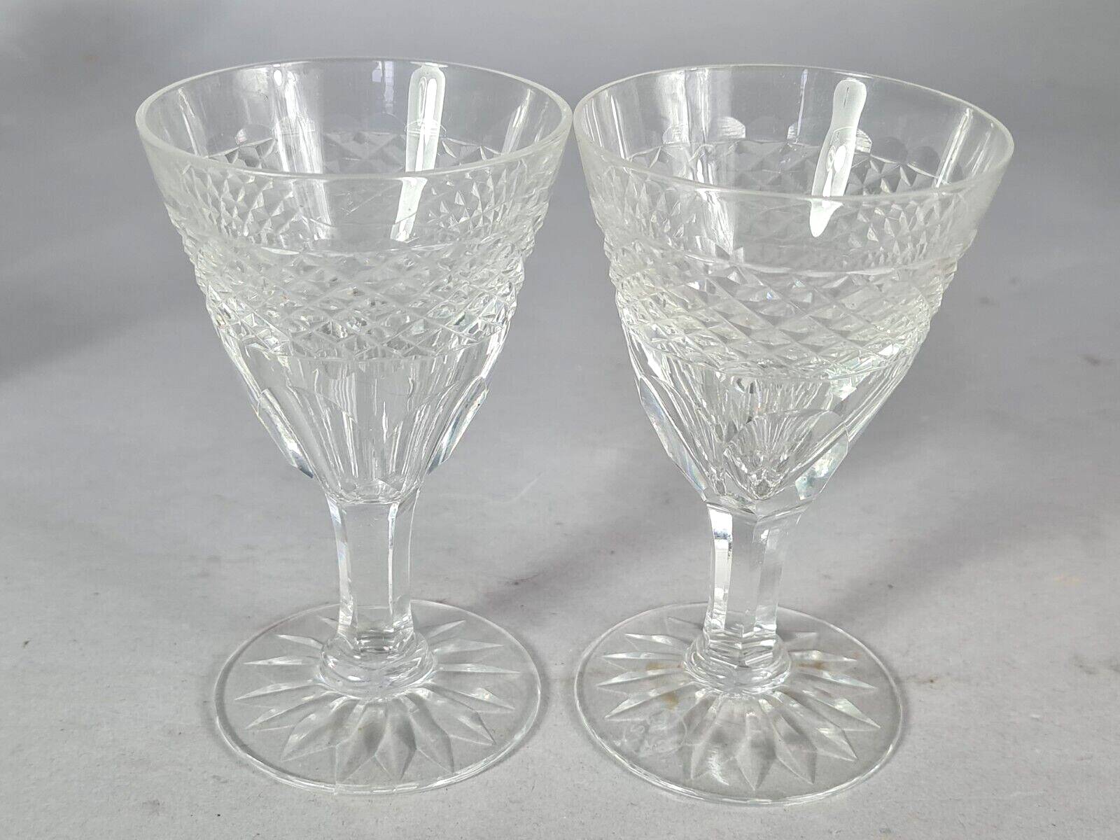 Set of 6 antique cut crystal aperitif glasses. Perfect condition. SC