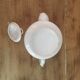 Teapot and its vintage porcelain milk jar
