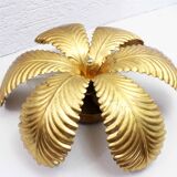 Wall light, ceiling light in gilded metal with gold leaf, 1970-1980