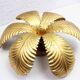 Wall light, ceiling light in gilded metal with gold leaf, 1970-1980