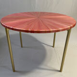 Table basse marqueterie de paille
