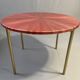 Straw marquetry coffee table