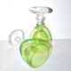 Set of 2 Roemer Chartreuse wine glasses in chartreuse green glass, 14.5 cm