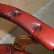 Victorian Chesterfield leather captain's chair