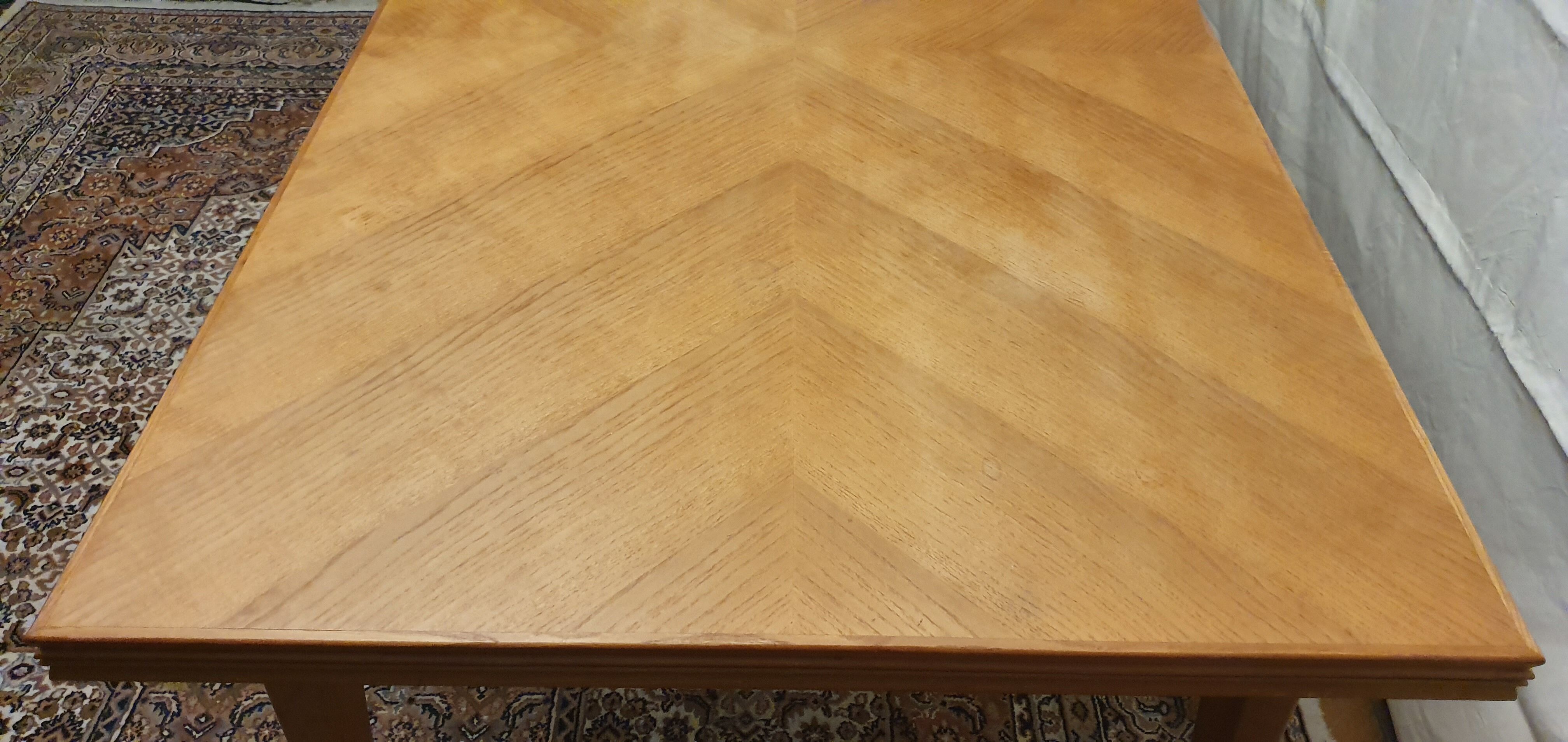 Teak table with compass feet, 1960s