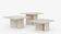 Travertine set of nesting coffee tables