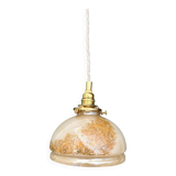 Vintage pearly glass lampshade pendant light