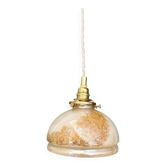 Suspension abat-jour vintage en verre nacré