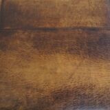 Hocker/coffee table made of sheepskin