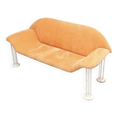 Orange velvet sofa - Vogtherr for Hain + Tohme
