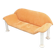 Orange velvet sofa - Vogtherr for Hain + Tohme