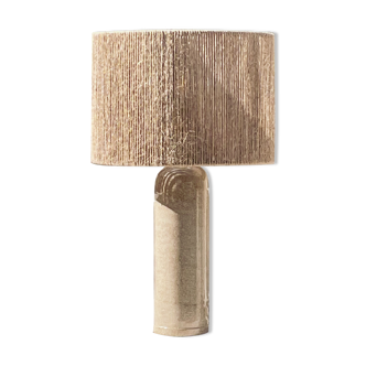 Lampe grès et corde de jute