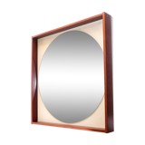Vintage mahogany mirror 1970s 65x65cm