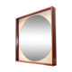 Vintage mahogany mirror 1970s 65x65cm