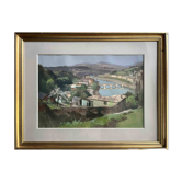 Gouache on paper Emile Wegelin (1875-1962) Surroundings of Nice Dordogne