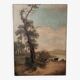 Large oil painting on canvas 2 m x 1.50 m - animated landscape - Charles Louis Verboeckhoven