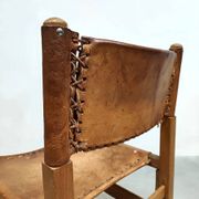 Vintage leather dining chairs Werner Biermann Arte Sano