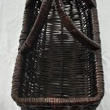 Panier rectangulaire en osier et rotin