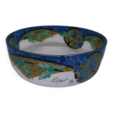 Signed Mazoyer cup. Art Deco enameled glass, 1920-1930.