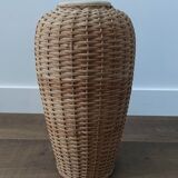 Sandstone/wicker vase