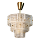 Vintage Embossed Glass Chandelier: 1970s Brass Pendant Lamp