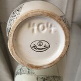 Jug or soliflore ü keramik vintage 1960 1970 white black/grey