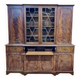 English mahogany secretary bookcase from the 1970s