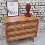 Rattan chest of drawers