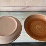 Set of 2 Sarreguemines stoneware soup plates