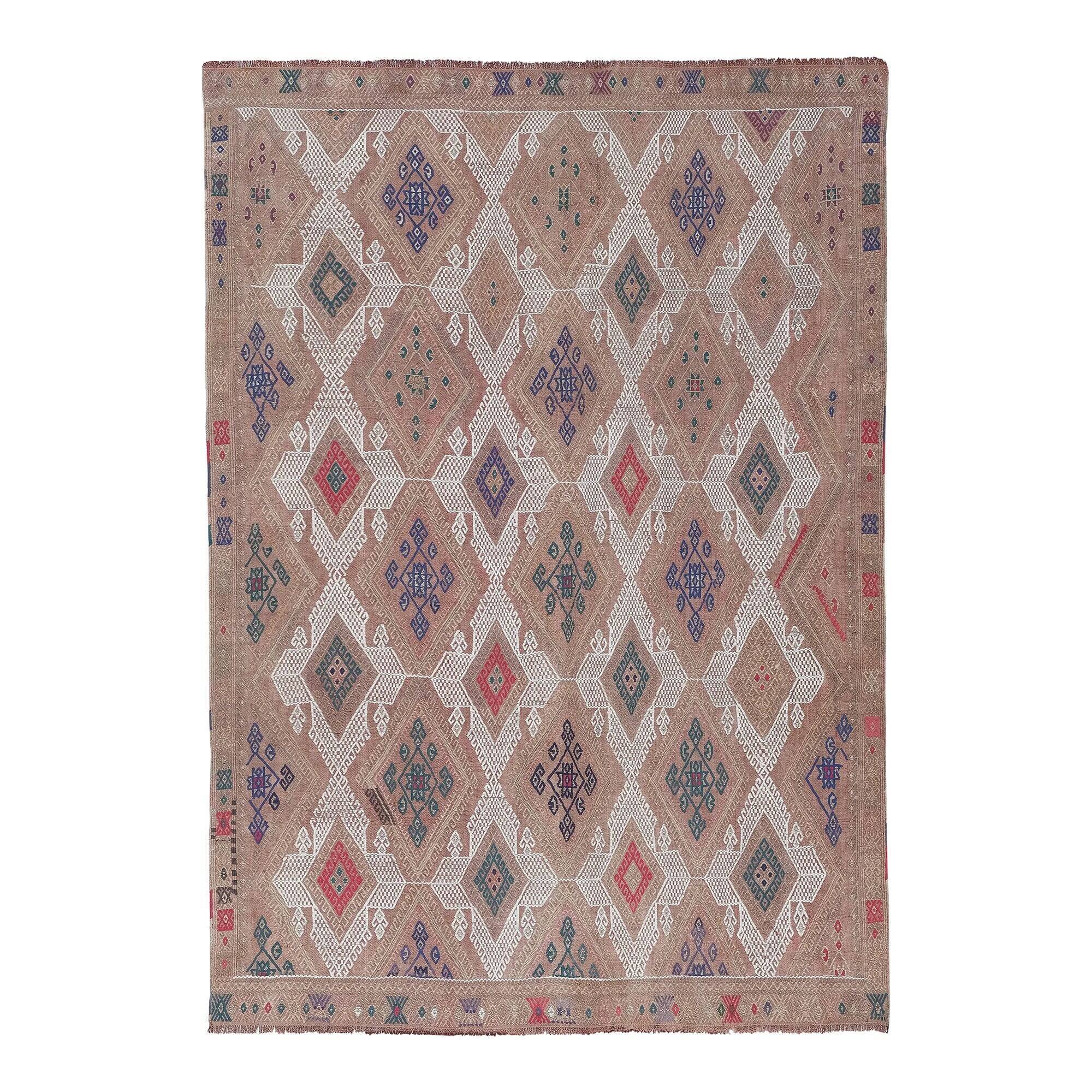 Tapis Kilim turc vintage tissé main