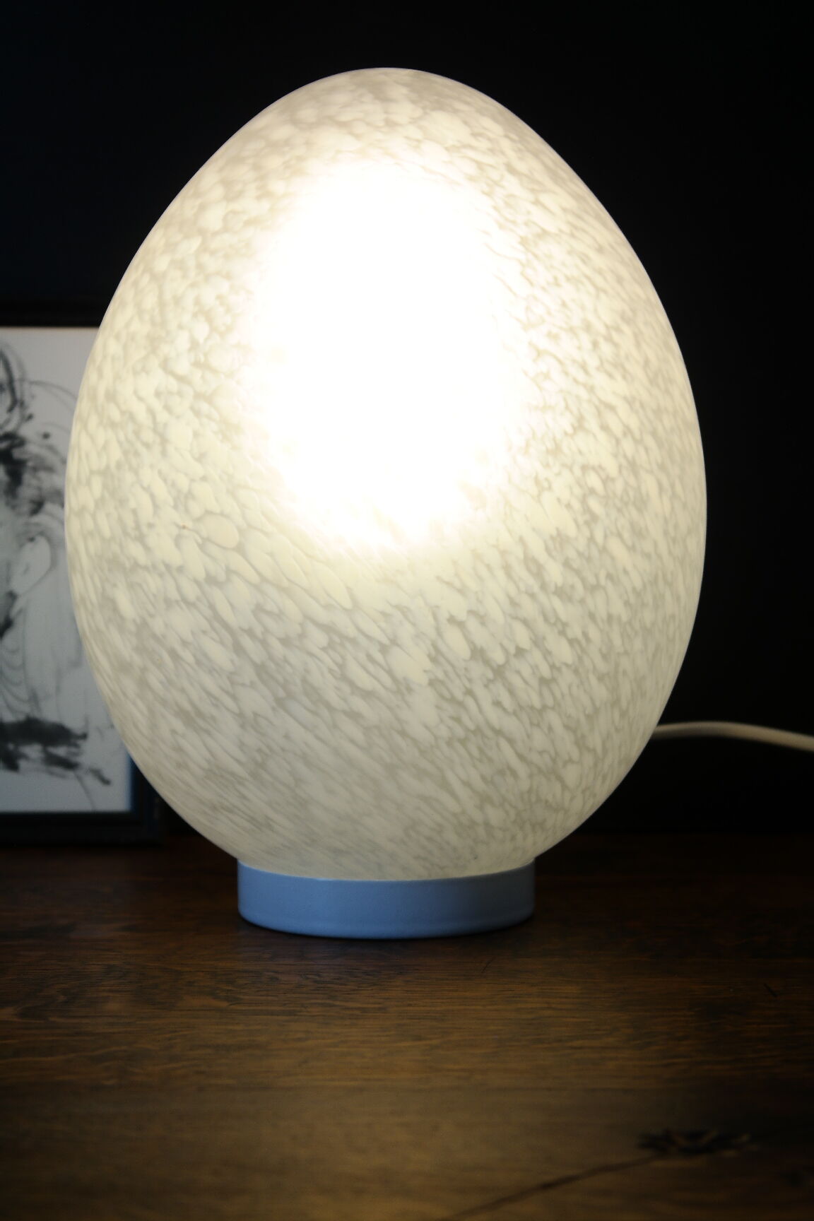 Lampe oeuf de Vianne en verre vintage Selency