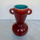 Vintage Accolay vase in red ceramic, double handle.
