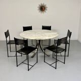 Round marble table T69 design Osvaldo Borsani for Tecno year 70