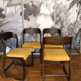 Suite of four Baumann sled chairs