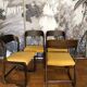 Suite of four Baumann sled chairs