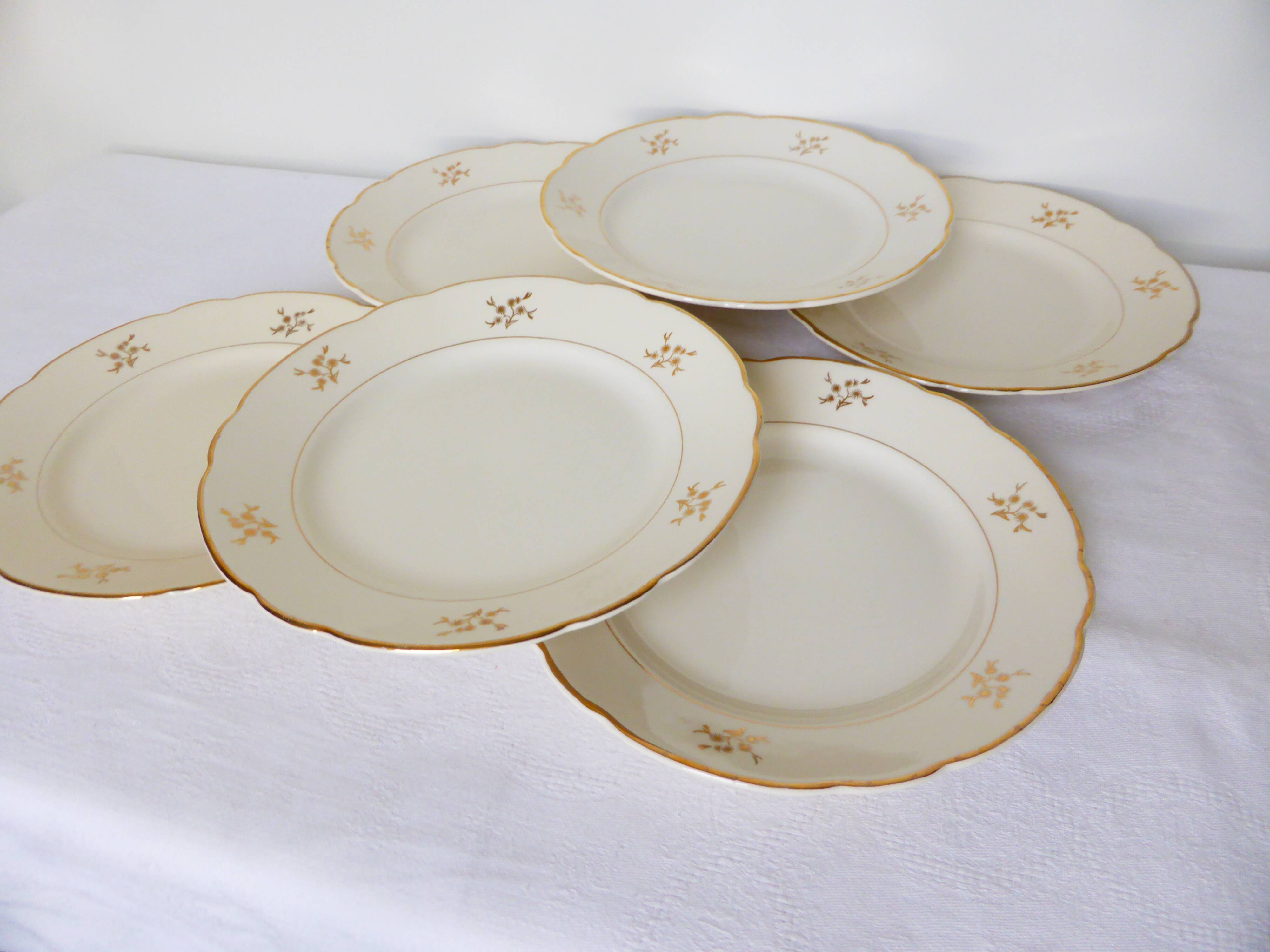 6 assiettes à dessert vintage Villeroy et Boch