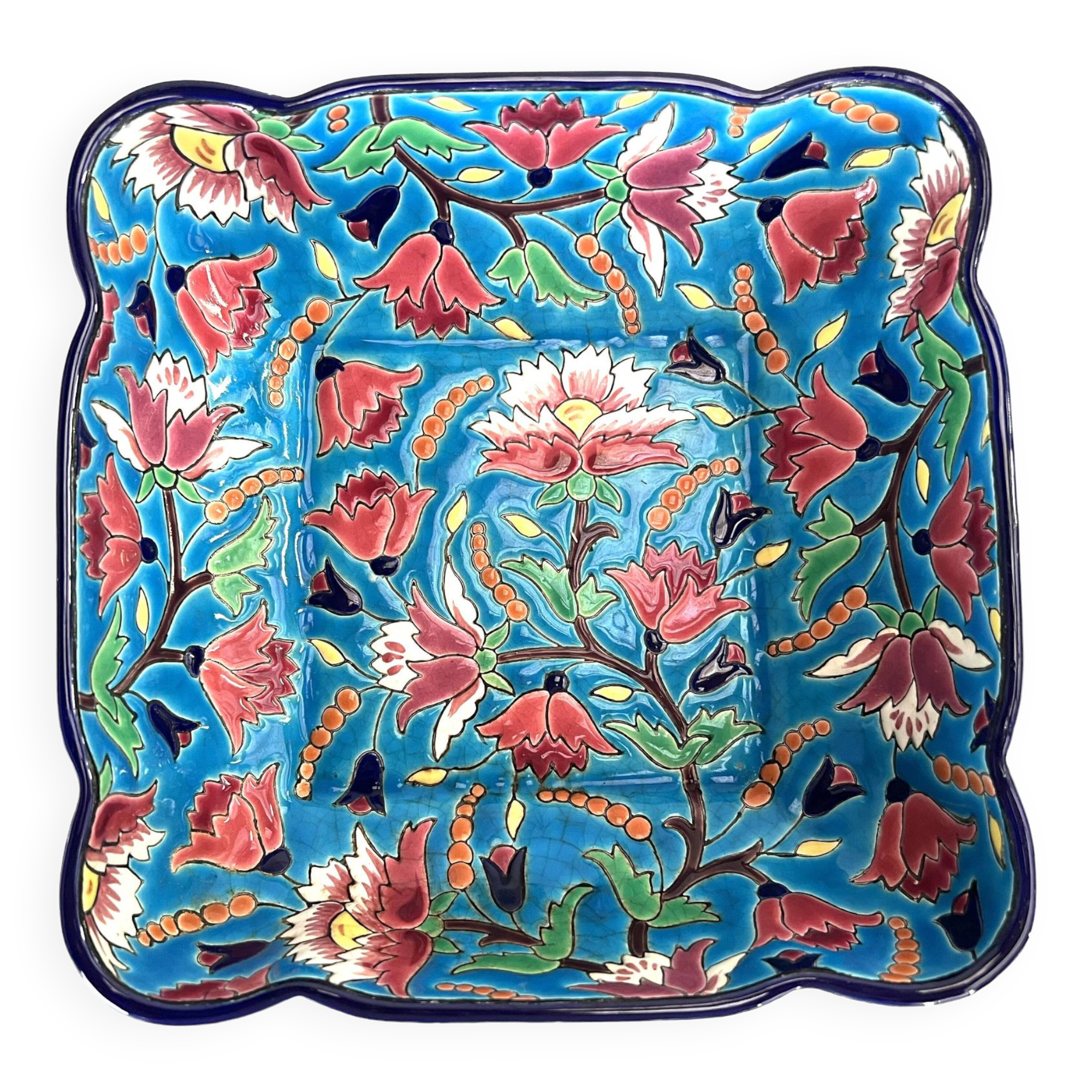 Longwy enamelled earthenware cup